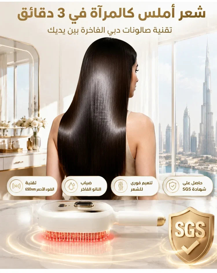 مشط كهربائي قابل للسحب مزود بوسادة هوائية