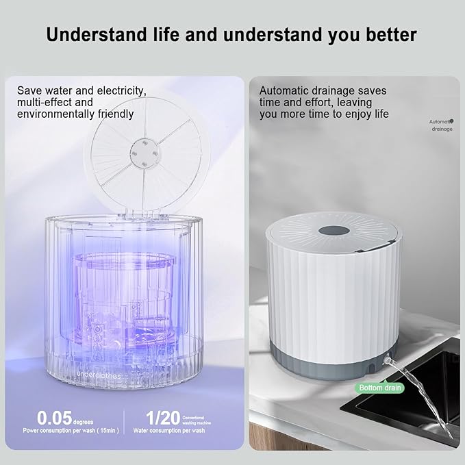 Automatic Washing Machine – Smart Portable Laundry Washer