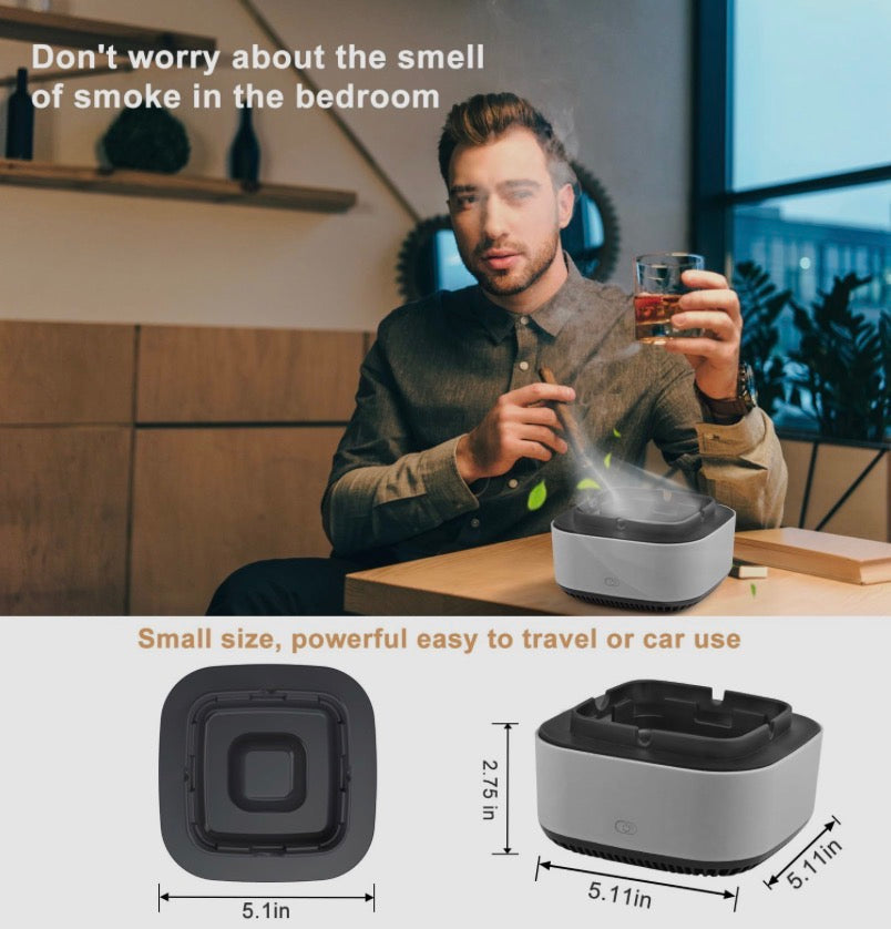 Smart Electric Air Purifier Ashtray – Smokeless & Odor Filter