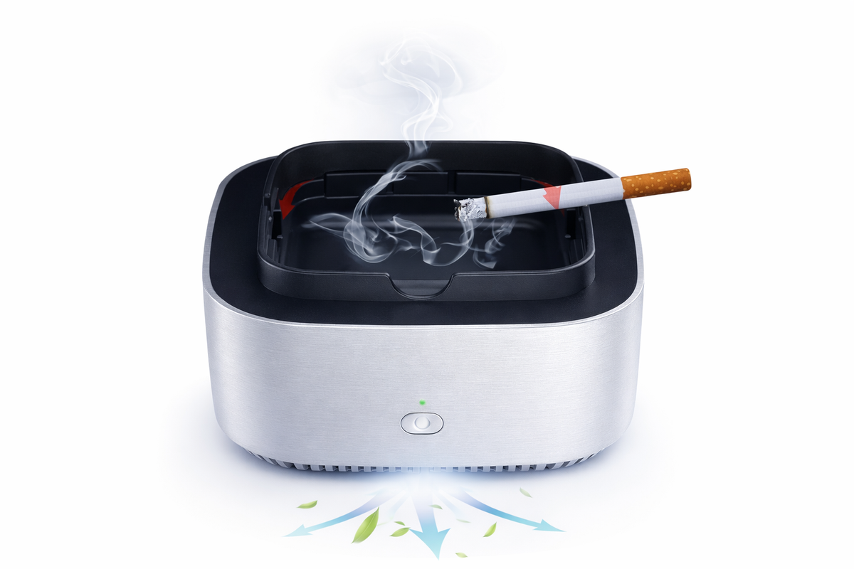 Smart Electric Air Purifier Ashtray – Smokeless & Odor Filter