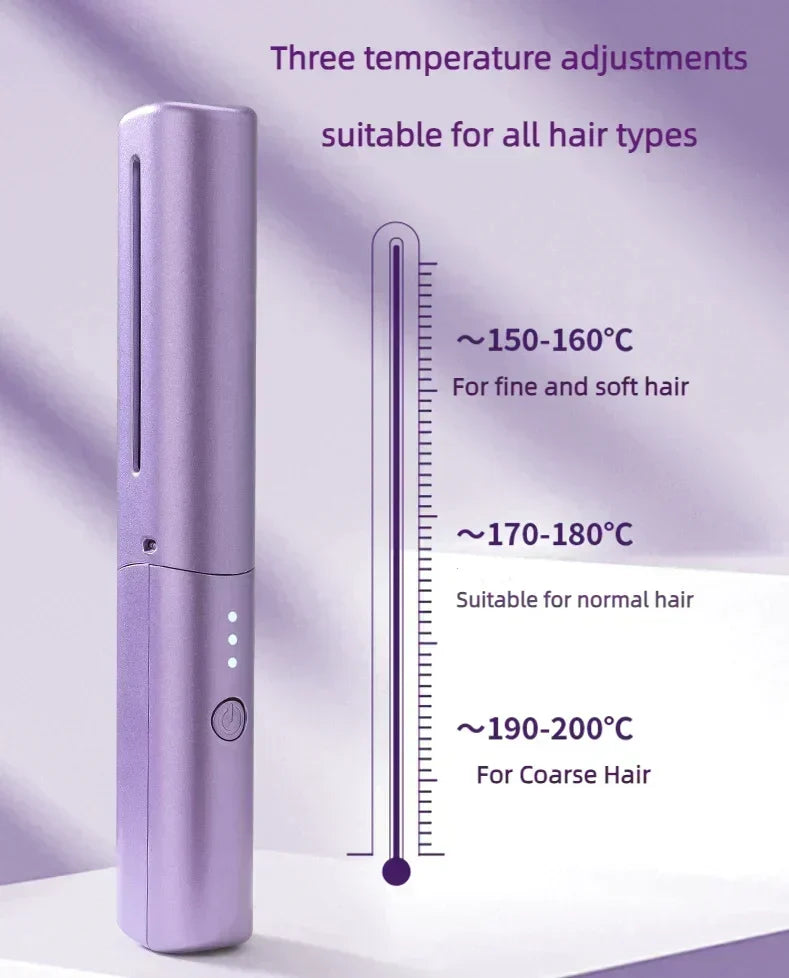Cordless Travel Hair Comb – Portable Rechargeable Brush