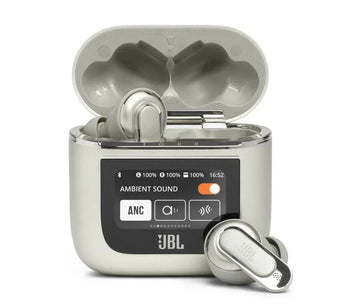 True Wireless Earbuds – Premium noise-cancelling earbuds with a smart touchscreen charging case for intuitive control and immersive sound.